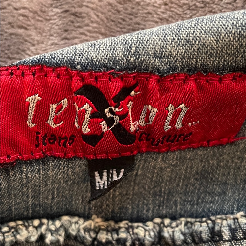 💎Y2K Low-Rise Flare Jeans TENSION Size S/M - Picture 12 of 13